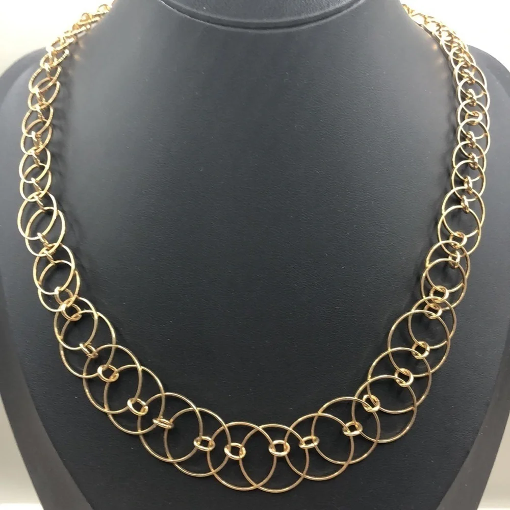 Vintage ringed chain dainty elegant necklace.